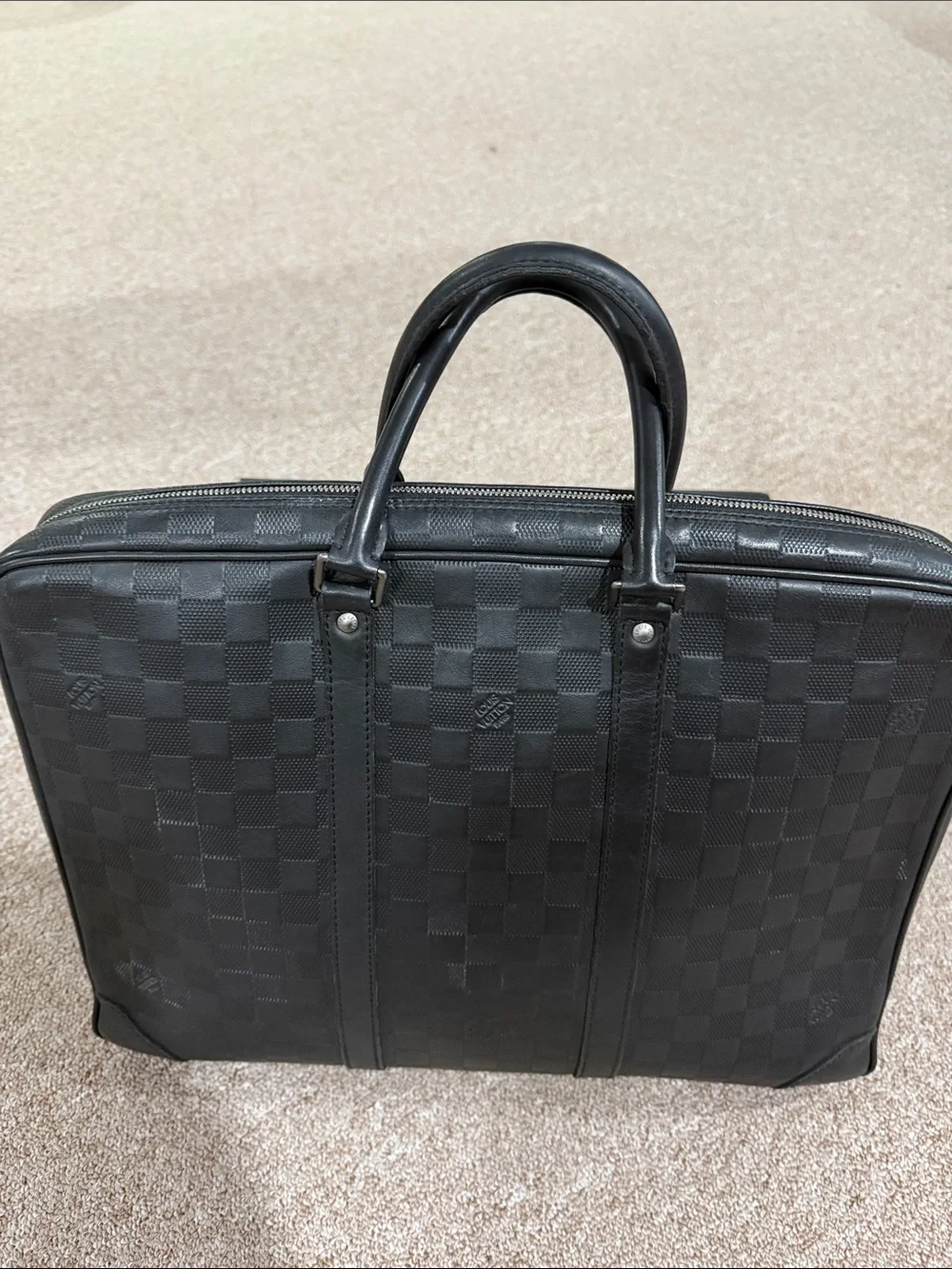 Louis Vuitton Pre-Owned Porte-Documents Voyage Briefcase Damier Infini LeatherPM